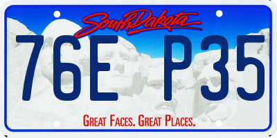 SD license plate 76EP35
