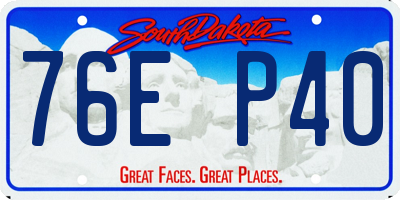 SD license plate 76EP40