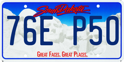 SD license plate 76EP50
