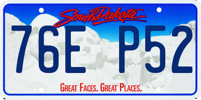 SD license plate 76EP52