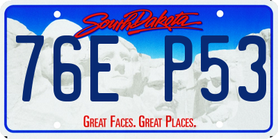 SD license plate 76EP53
