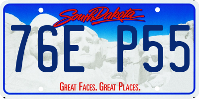 SD license plate 76EP55