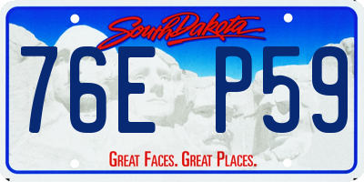 SD license plate 76EP59