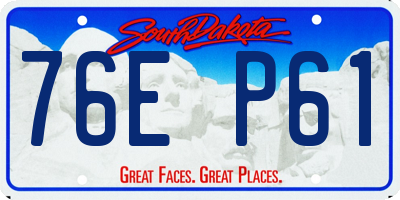 SD license plate 76EP61