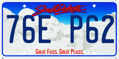 SD license plate 76EP62