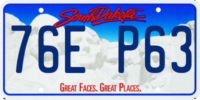 SD license plate 76EP63