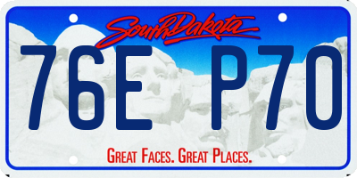 SD license plate 76EP70
