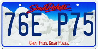 SD license plate 76EP75