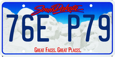 SD license plate 76EP79