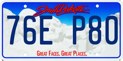 SD license plate 76EP80
