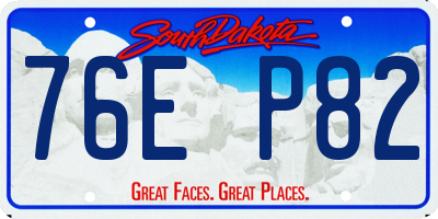 SD license plate 76EP82