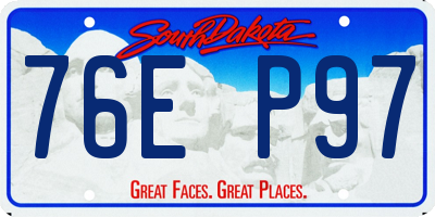 SD license plate 76EP97