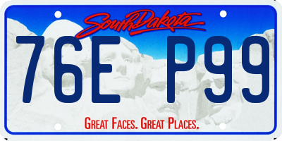 SD license plate 76EP99