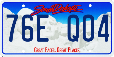 SD license plate 76EQ04