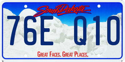 SD license plate 76EQ10
