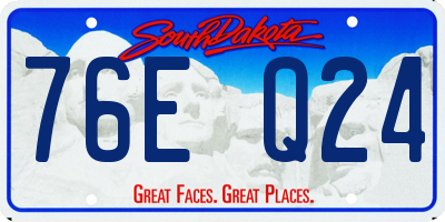 SD license plate 76EQ24
