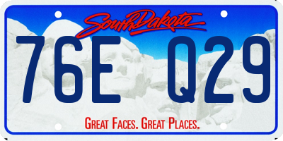 SD license plate 76EQ29