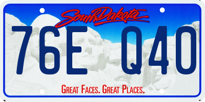 SD license plate 76EQ40