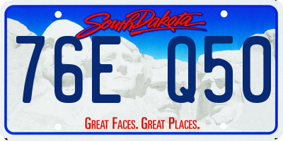 SD license plate 76EQ50