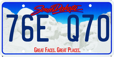 SD license plate 76EQ70