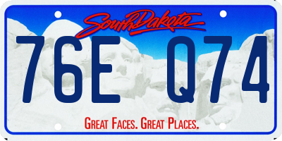 SD license plate 76EQ74