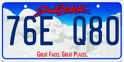 SD license plate 76EQ80