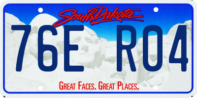 SD license plate 76ER04