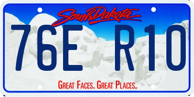SD license plate 76ER10