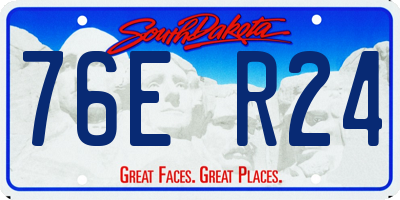 SD license plate 76ER24