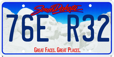 SD license plate 76ER32