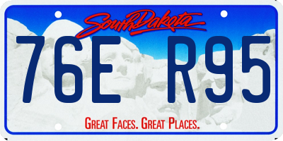 SD license plate 76ER95