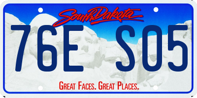 SD license plate 76ES05
