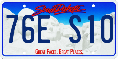 SD license plate 76ES10