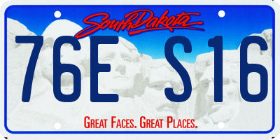SD license plate 76ES16