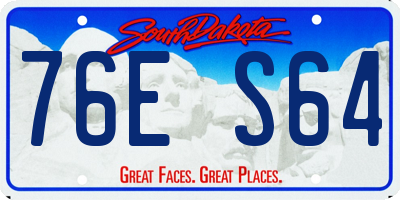 SD license plate 76ES64