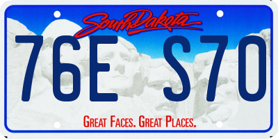 SD license plate 76ES70
