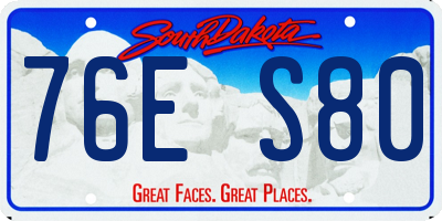 SD license plate 76ES80