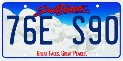 SD license plate 76ES90