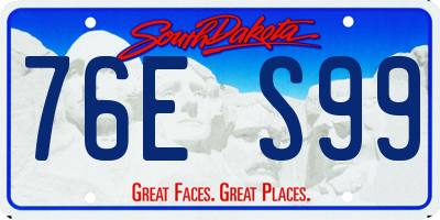 SD license plate 76ES99