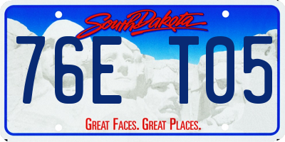 SD license plate 76ET05