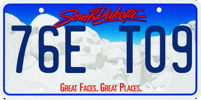 SD license plate 76ET09
