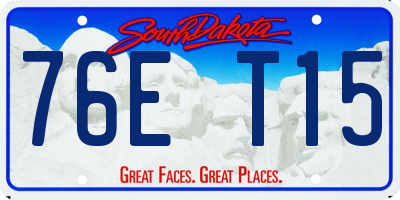 SD license plate 76ET15