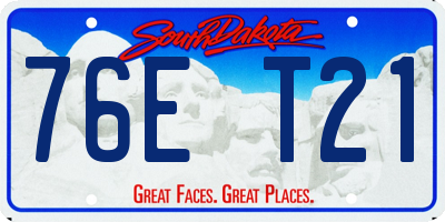 SD license plate 76ET21