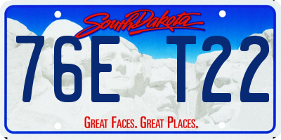 SD license plate 76ET22