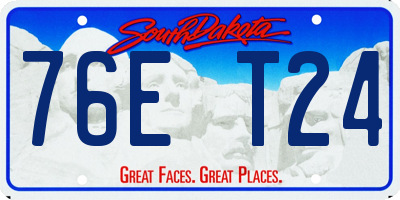 SD license plate 76ET24