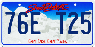 SD license plate 76ET25