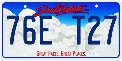 SD license plate 76ET27