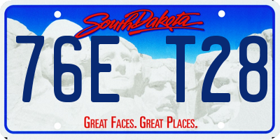 SD license plate 76ET28