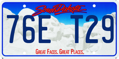 SD license plate 76ET29