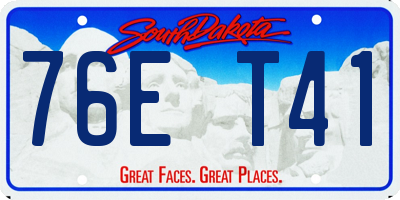 SD license plate 76ET41